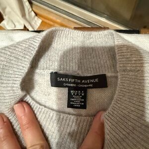Saks Fifth Avenue Gray Cashmere Sweater